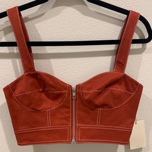 Tularosa Red Crop Top from Revolve Size XXS